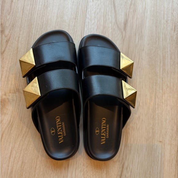 Valentino One Stud Calfskin Slide Sandal Size 37 - Picture 5 of 6